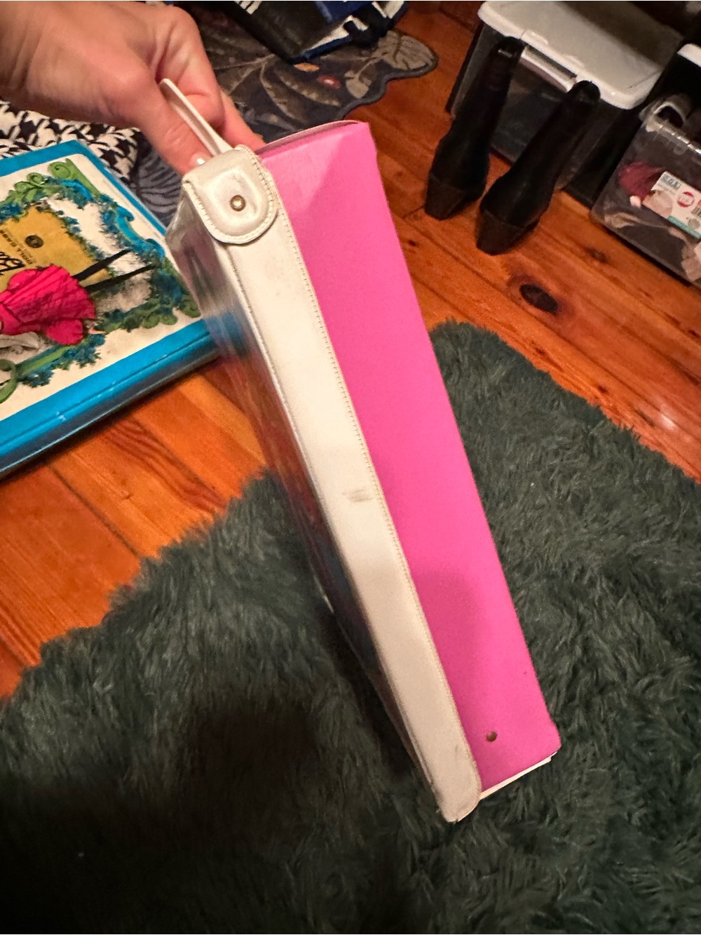 Vintage 1970 Barbie Doll Case Pink Mod Floral Mattel Carrying Case - Picture 6 of 16